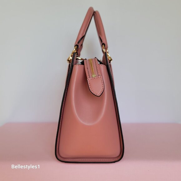 MICHAEL KORS Marilyn Medium Signature Logo Satchel-Sunrise Rose Multi ⭐ - Picture 7 of 16